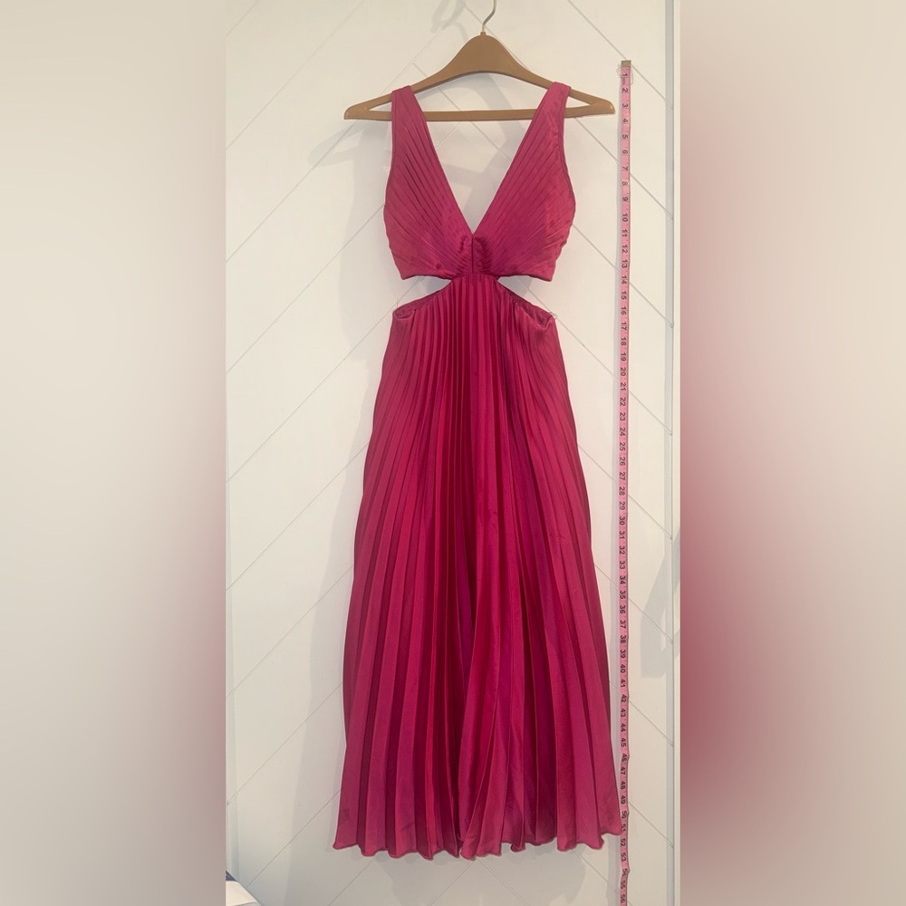 Sold Out Abercrombie Giselle Pleated Dress in Fuchsia/Magenta Size XSP (Petite) - Picture 7 of 9
